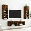 TV staliukas TV spintelė su LED lemputėmis, dūminio ąžuolo, 60x30x30cm