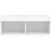 TV staliukas TV spintelė su LED lemputėmis, baltos spalvos, 80x30x30cm