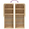 TV staliukas TV spintelė su LED lemputėmis, ąžuolo spalvos, 40,5x30x102cm