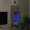 TV staliukas TV spintelė su LED lemputėmis, betono pilka, 30,5x30x90cm