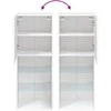 TV staliukas TV spintelė su LED lemputėmis, baltos spalvos, 40,5x30x102cm