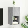TV staliukas TV spintelė su LED lemputėmis, pilka ąžuolo, 30,5x30x60cm