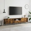 TV staliukas TV spintelė su stalčiumi, dūminė, 200x25x44cm, apdirbta mediena