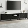 TV staliukas TV spintelė su stalčiumi, juoda, 200x25x44cm, apdirbta mediena