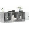 TV staliukas TV spintelė su stiklinėmis durelėmis, betono, 102x37x42cm