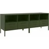 TV staliukas TV spintelės, 2vnt., alyvuogių, 68x39x50,5cm, plienas