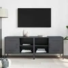 TV staliukas TV spintelės, 2vnt., antracito, 68x39x50,5cm, plienas