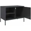 TV staliukas TV spintelės, 2vnt., antracito, 68x39x50,5cm, plienas