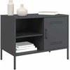 TV staliukas TV spintelės, 2vnt., antracito, 68x39x50,5cm, plienas
