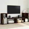 TV staliukas TV spintelės, 2vnt., dūminės, 75x30x50cm, apdirbta mediena