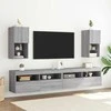 TV staliukas TV spintelės su LED, 2vnt., pilkos ąžuolo, 30,5x30x60cm