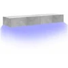 TV staliukas TV spintelės su LED lemputėmis, 2vnt., betono, 60x35x15,5cm