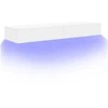 TV staliukas TV spintelės su LED lemputėmis, 2vnt., baltos, 60x35x15,5cm