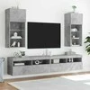 TV staliukas TV spintelės su LED lemputėmis, 2vnt., betono, 40,5x30x90cm