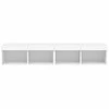TV staliukas TV spintelės su LED lemputėmis, 2vnt., baltos, 80x30x30cm