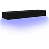 TV staliukas TV spintelės su LED lemputėmis, 2vnt., juodos, 60x35x15,5cm