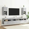 TV staliukas TV spintelės su LED lemputėmis, 2vnt., betono, 30,5x30x60cm