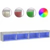 TV staliukas TV spintelės su LED lemputėmis, 2vnt., betono, 100x30x30cm