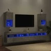 TV staliukas TV spintelės su LED lemputėmis, 2vnt., betono, 30,5x30x60cm