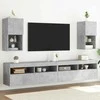 TV staliukas TV spintelės su LED lemputėmis, 2vnt., betono, 30,5x30x60cm