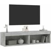 TV staliukas TV spintelės su LED lemputėmis, 2vnt., betono, 60x30x30cm