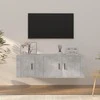 TV staliukas TV spintelių komplektas, 2 dalių, betono pilkas, mediena