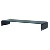 TV stovas/monitoriaus pakyla, juodas stiklas, 100x30x13 cm