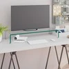 TV stovas/monitoriaus pakyla, skaidrus stiklas, 80x30x13 cm