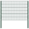 Tvoros segmentai su stulpais, žalios sp., 3,4x1,2m, geležis