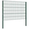 Tvoros segmentai su stulpais, žalios spalvos, 1,7x1,2m, geležis
