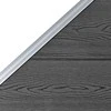 Tvoros segmentas, juodos spalvos, 95x(105-180)cm, WPC