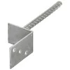 Tvoros stulpai, 6vnt., sidabrinės spalvos, 8x6x30cm, plienas