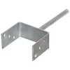 Tvoros stulpai, 6vnt., sidabrinės spalvos, 12x6x30cm, plienas