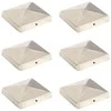 Tvoros stulpų dangteliai, 6vnt., 101x101mm, nerūdijantis plienas