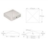 Tvoros stulpų dangteliai, 6vnt., 81x81mm, galvanizuotas metalas