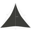 Uždanga nuo saulės, antracito spalvos, 3x3x3m, HDPE, 160g/m²