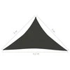 Uždanga nuo saulės, antracito spalvos, 3x3x4,2m, HDPE, 160g/m²