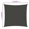 Uždanga nuo saulės, antracito spalvos, 6x6m, HDPE, 160g/m²