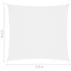 Uždanga nuo saulės, baltos spalvos, 2,5x2,5m, oksfordo audinys
