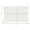 Uždanga nuo saulės, baltos spalvos, 2,5x4m, HDPE, 160g/m²