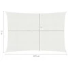 Uždanga nuo saulės, baltos spalvos, 2x4,5m, HDPE, 160g/m²