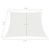 Uždanga nuo saulės, baltos spalvos, 3/4x2m, HDPE, 160g/m²