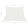 Uždanga nuo saulės, baltos spalvos, 3/4x3m, HDPE, 160g/m²