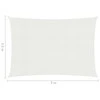 Uždanga nuo saulės, baltos spalvos, 3,5x5m, HDPE, 160g/m²