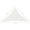 Uždanga nuo saulės, baltos spalvos, 3x3x4,2m, HDPE, 160g/m²