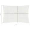 Uždanga nuo saulės, baltos spalvos, 4x7m, HDPE, 160g/m²
