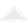 Uždanga nuo saulės, baltos spalvos, 5x5x6m, HDPE, 160g/m²