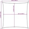 Uždanga nuo saulės, geltonos spalvos, 2,5x2,5m, HDPE, 160g/m²