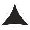 Uždanga nuo saulės, juodos spalvos, 3x3x3m, HDPE, 160g/m²