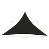 Uždanga nuo saulės, juodos spalvos, 3x3x4,2m, HDPE, 160g/m²